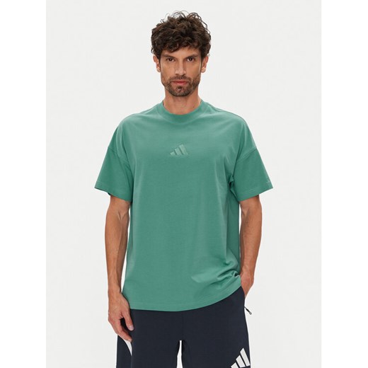 adidas T-Shirt ALL SZN JX5085 Turkusowy Loose Fit ze sklepu MODIVO w kategorii T-shirty męskie - zdjęcie 185757537