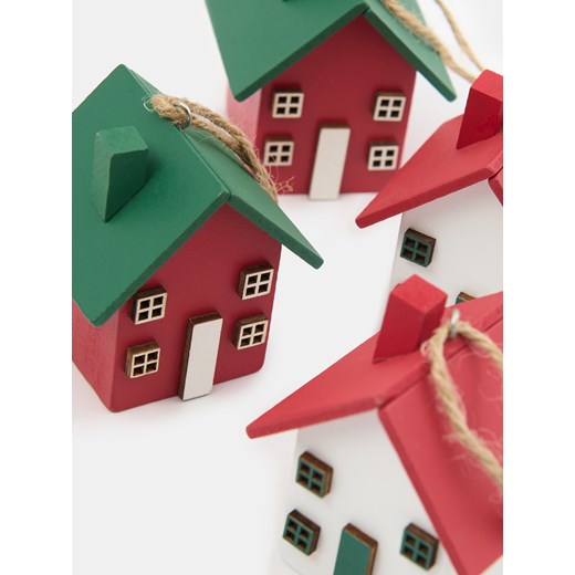 Sinsay - Dekoracja świąteczna w kształcie domku - czerwony Sinsay One Size Sinsay