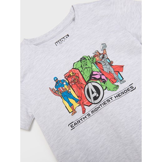 Sinsay - Piżama z domieszką wiskozy Marvel - szary Sinsay 128 (7-8 l) Sinsay