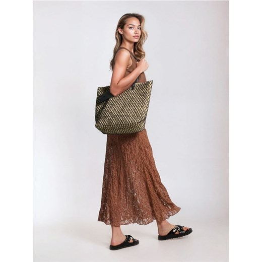Sinsay - Koronkowa spódnica midi - beżowy ze sklepu Sinsay w kategorii Spódnice - zdjęcie 185758965