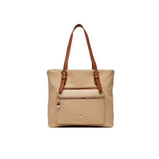 Torebka Beverly Hills Polo Club CEO-BHPC-C-001-08 Beżowy ze sklepu eobuwie.pl w kategorii Torby Shopper bag - zdjęcie 185760086