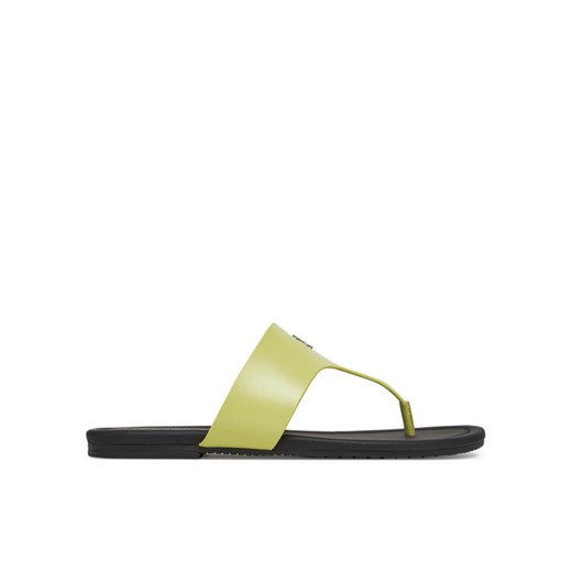 Japonki Calvin Klein Jeans Flat Sandal Toepost Mg YW0YW01691 Zielony ze sklepu eobuwie.pl w kategorii Klapki damskie - zdjęcie 185760105