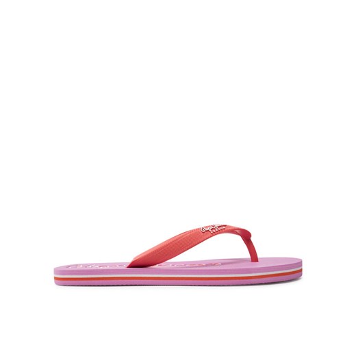 Japonki Pepe Jeans Bay Beach Brand W PLS70157 Czerwony ze sklepu eobuwie.pl w kategorii Klapki damskie - zdjęcie 185760196