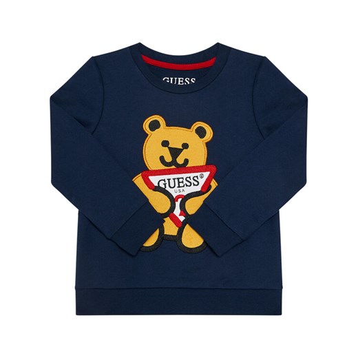 Guess Bluza N0BQ09 K97E0 Granatowy Regular Fit ze sklepu MODIVO w kategorii Bluzy chłopięce - zdjęcie 185761139