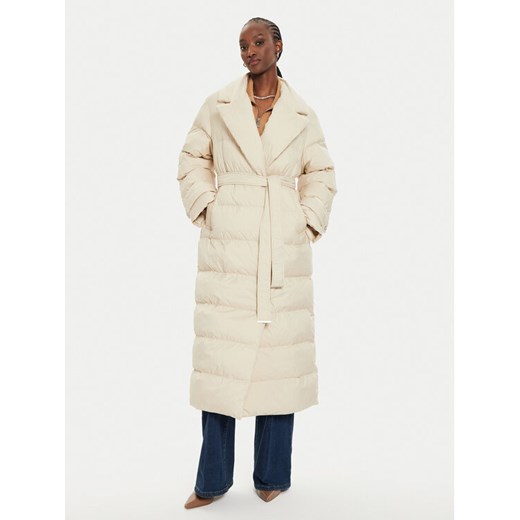 PINKO Płaszcz zimowy Taccuino 103829 A0L5 Écru Regular Fit ze sklepu MODIVO w kategorii Kurtki damskie - zdjęcie 185761168