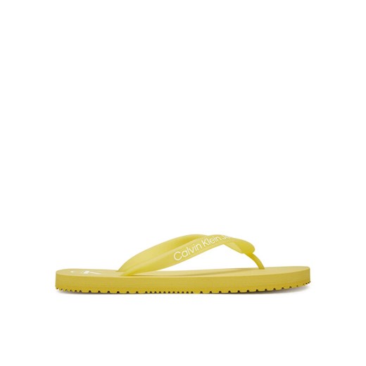Calvin Klein Jeans Japonki Beach Sandal Transparent Tpu YW0YW01829 Żółty ze sklepu MODIVO w kategorii Klapki damskie - zdjęcie 185761266