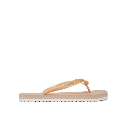 Calvin Klein Jeans Japonki Thong+ Tpu Metallic YW0YW01720 Różowy ze sklepu MODIVO w kategorii Klapki damskie - zdjęcie 185761318