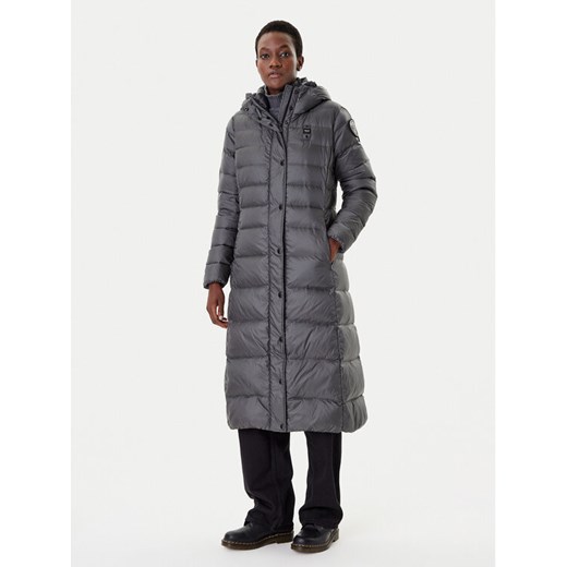 Blauer Płaszcz zimowy 25WBLDK03101 Szary Regular Fit ze sklepu MODIVO w kategorii Płaszcze damskie - zdjęcie 185761406