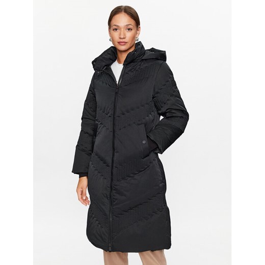 Guess Płaszcz zimowy W3BL42 WFSV2 Czarny Regular Fit ze sklepu MODIVO w kategorii Płaszcze damskie - zdjęcie 185761468