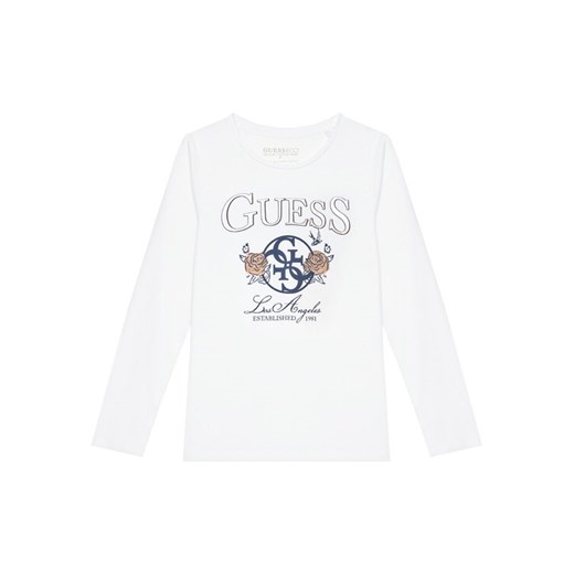 Guess Bluzka J5BI20 J1314 Biały Regular Fit ze sklepu MODIVO w kategorii Bluzki dziewczęce - zdjęcie 185761579
