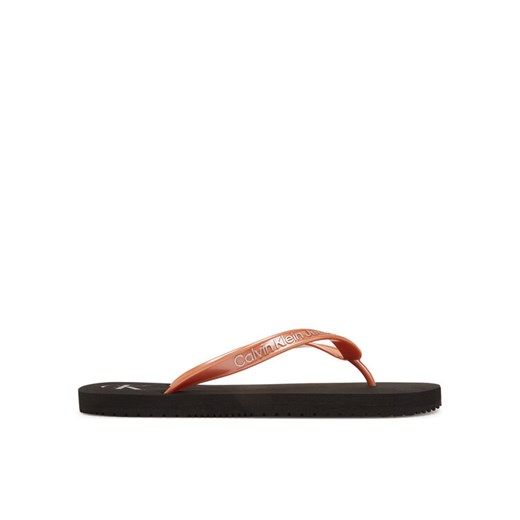 Calvin Klein Jeans Japonki Beach Sandal Monologo Tpu YW0YW01719 Złoty ze sklepu MODIVO w kategorii Klapki damskie - zdjęcie 185761635