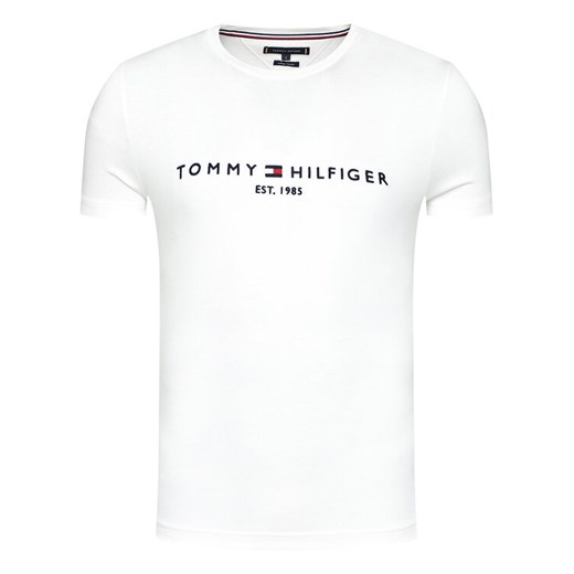 Tommy Hilfiger T-Shirt Core Logo Tee MW0MW11465 Biały Regular Fit ze sklepu MODIVO w kategorii T-shirty męskie - zdjęcie 185761679