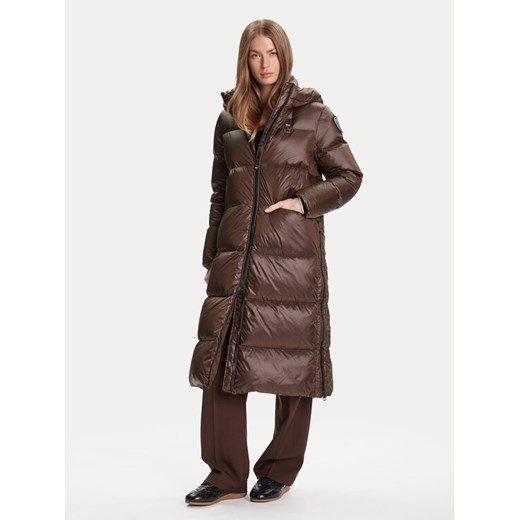 Blauer Płaszcz zimowy 25WBLDK03161 Brązowy Regular Fit ze sklepu MODIVO w kategorii Płaszcze damskie - zdjęcie 185761698