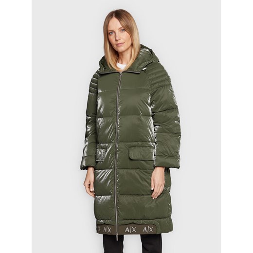 Armani Exchange Płaszcz zimowy 6LYK07 YNSKZ 1880 Zielony Regular Fit ze sklepu MODIVO w kategorii Płaszcze damskie - zdjęcie 185761748