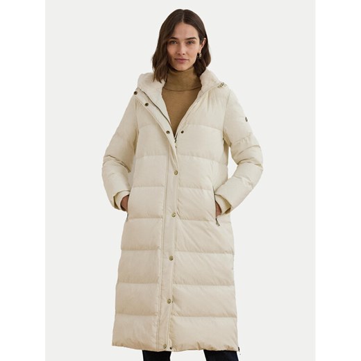 LAUREN RALPH LAUREN Płaszcz zimowy 297957512002 Écru Regular Fit ze sklepu MODIVO w kategorii Kurtki damskie - zdjęcie 185761765