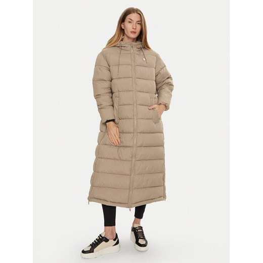 Guess Płaszcz zimowy V4BL04 WFYE2 Szary Regular Fit ze sklepu MODIVO w kategorii Kurtki damskie - zdjęcie 185761779