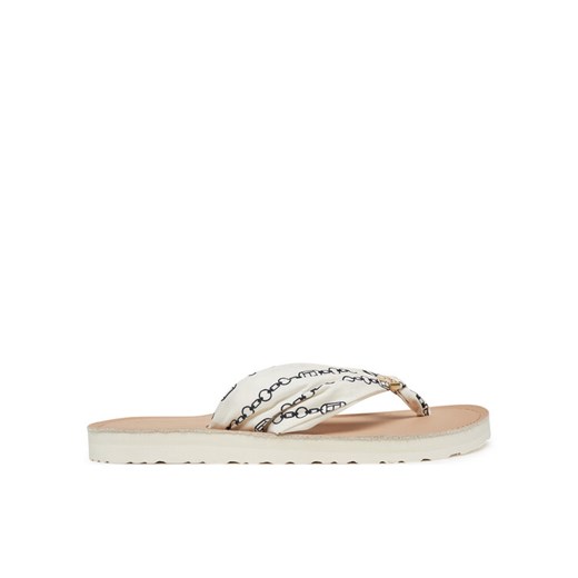 Tommy Hilfiger Japonki Th Chain Print Elevated Sandal FW0FW08519 Biały ze sklepu MODIVO w kategorii Klapki damskie - zdjęcie 185761787