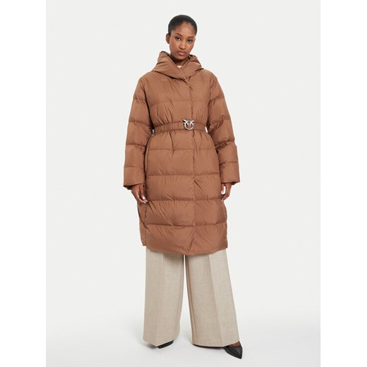 PINKO Płaszcz zimowy Collirio 103828 A11M Brązowy Regular Fit ze sklepu MODIVO w kategorii Kurtki damskie - zdjęcie 185761828