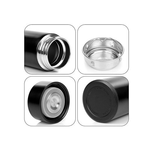 DAM Kubek termiczny w kolorze czarnym - 500 ml Dam onesize Limango Polska wyprzedaż