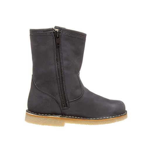 POM POM Skórzane botki zimowe w kolorze granatowym Pom Pom 34 wyprzedaż Limango Polska