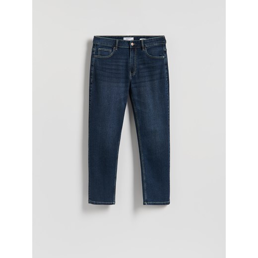 Reserved - Jeansy straight fit - granatowy ze sklepu Reserved w kategorii Jeansy męskie - zdjęcie 185767605