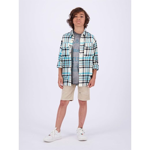 Vingino Koszula &quot;Leano&quot; w kolorze kremowo-turkusowym Vingino 116 okazja Limango Polska