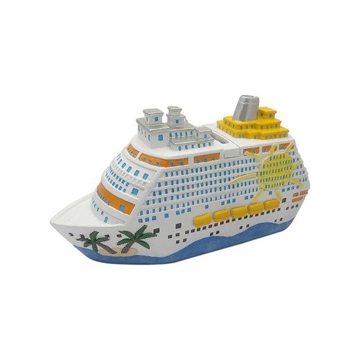 G. Wurm Skarbonka &quot;Cruise ship&quot; w kolorze biało-żółtym - 20 x 11 x 7 cm ze sklepu Limango Polska w kategorii Dekoracje - zdjęcie 185767819