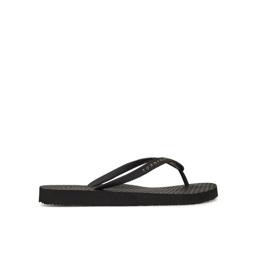 Japonki Tommy Hilfiger Hilfiger Strap Beach Sandal FW0FW08736 Czarny ze sklepu eobuwie.pl w kategorii Klapki damskie - zdjęcie 185768129