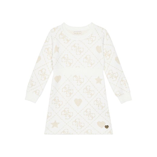 Guess Sukienka dzianinowa K5BK02 Z39N0 Beżowy Regular Fit ze sklepu MODIVO w kategorii Sukienki dziewczęce - zdjęcie 185768318