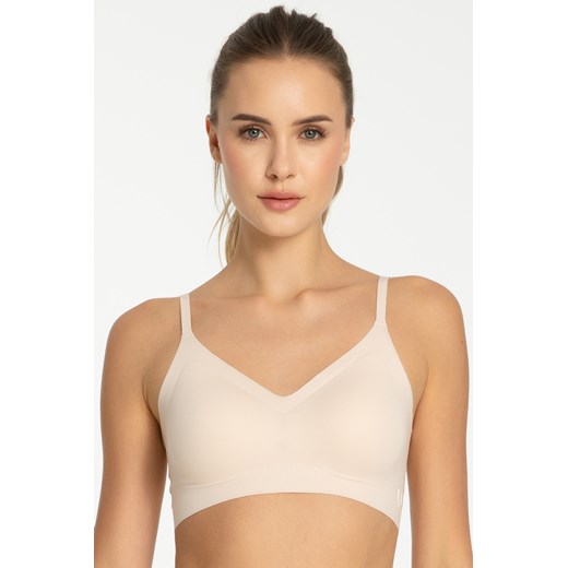 Biustonosz braletka Julimex Simple Bra Top beżowy ze sklepu kontri.pl w kategorii Biustonosze - zdjęcie 185768935