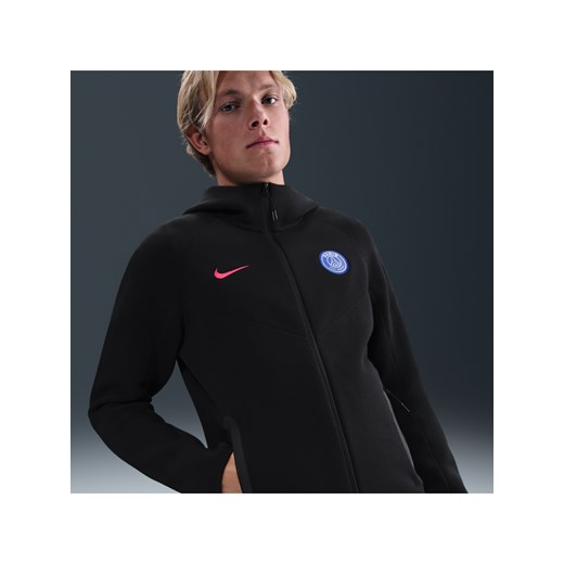 Męska dzianinowa bluza piłkarska z kapturem Nike Total 90 Paris Saint-Germain Tech Windrunner - Czerń ze sklepu Nike poland w kategorii Bluzy męskie - zdjęcie 185770258