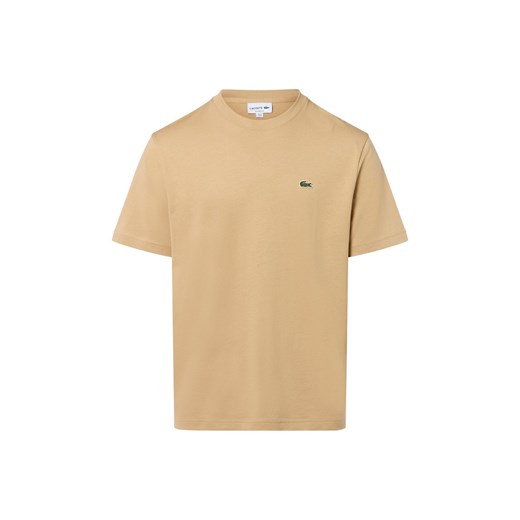 Lacoste Koszulka męska Mężczyźni Bawełna beżowy jednolity ze sklepu vangraaf w kategorii T-shirty męskie - zdjęcie 185777578