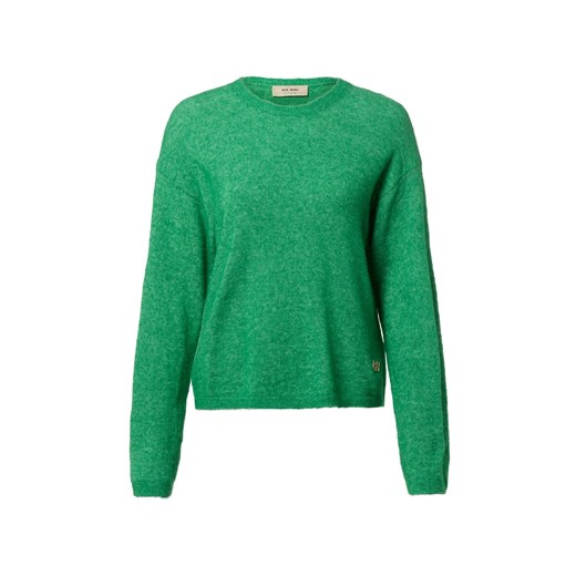 MOS MOSH Damski sweter z dzianiny z zawartością alpaki - MMMape Kobiety zielony marmurkowy ze sklepu vangraaf w kategorii Swetry damskie - zdjęcie 185777627