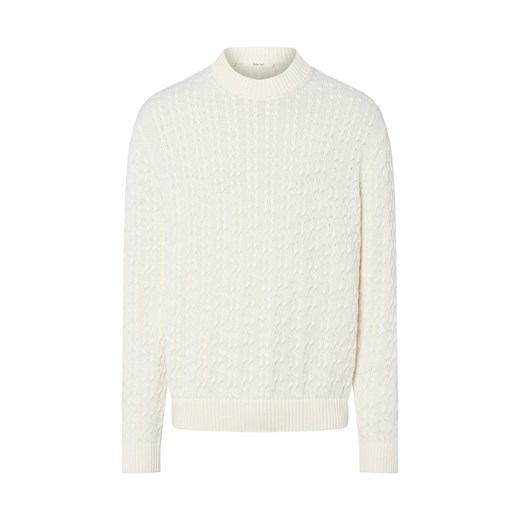 Selected Męski sweter z dzianiny - SLHPhilip Mężczyźni Bawełna écru wypukły wzór tkaniny ze sklepu vangraaf w kategorii Swetry męskie - zdjęcie 185777629