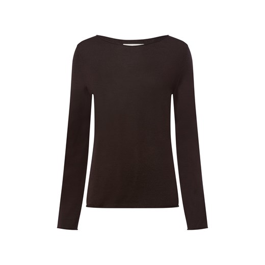 Marc O'Polo Damski sweter z wełny merynosów Kobiety Wełna merino czekoladowy jednolity ze sklepu vangraaf w kategorii Swetry damskie - zdjęcie 185777636