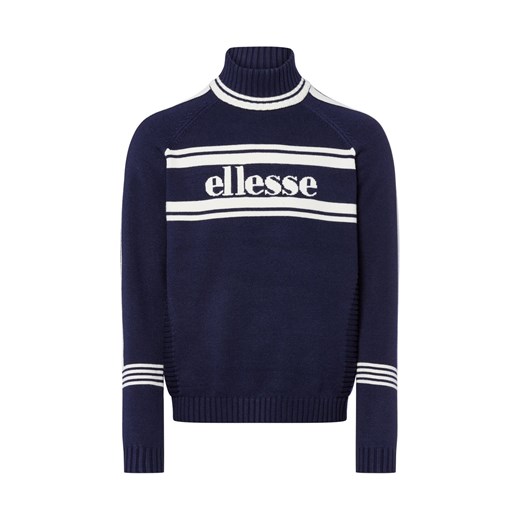 ellesse Sweter z haftem - Pellini Mężczyźni granatowy wzorzysty ze sklepu vangraaf w kategorii Swetry męskie - zdjęcie 185777668