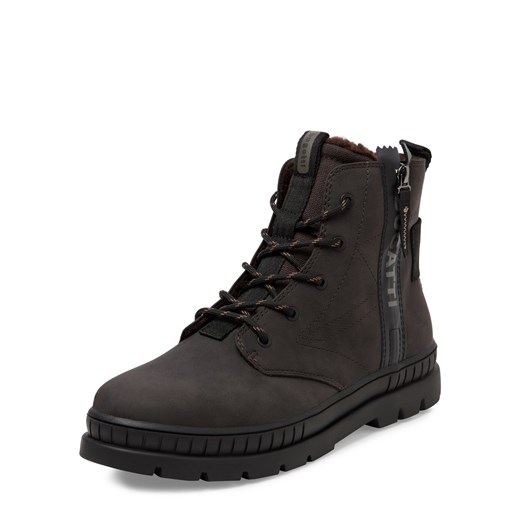 Bugatti Męskie buty za kostkę Mężczyźni Sztuczna skóra czekoladowy jednolity ze sklepu vangraaf w kategorii Buty zimowe męskie - zdjęcie 185777725