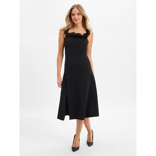 Lipsy Damska sukienka wieczorowa Kobiety Sztuczne włókno czarny jednolity ze sklepu vangraaf w kategorii Sukienki - zdjęcie 185777748