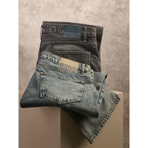 Reserved - Jeansy loose z efektem sprania - indigo jeans ze sklepu Reserved w kategorii Jeansy męskie - zdjęcie 185778216