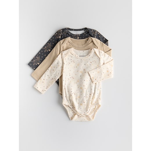 Reserved - Bawełniane body 3 pack - złamana biel Reserved 68 (3-6 m.) Reserved
