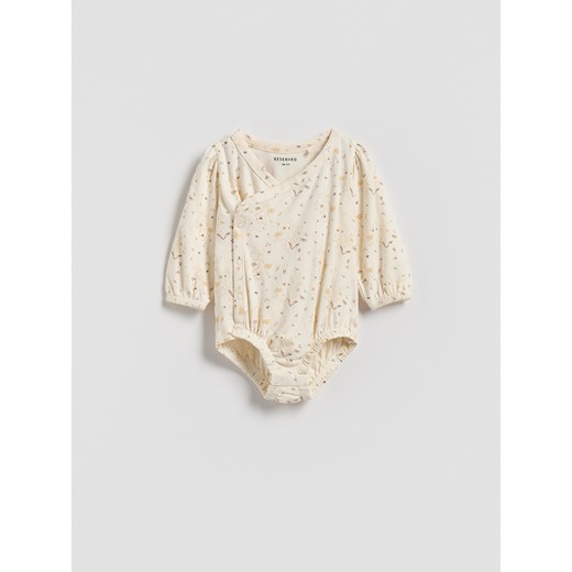 Reserved - Wzorzyste body - złamana biel Reserved 74 (6-9 m.) Reserved