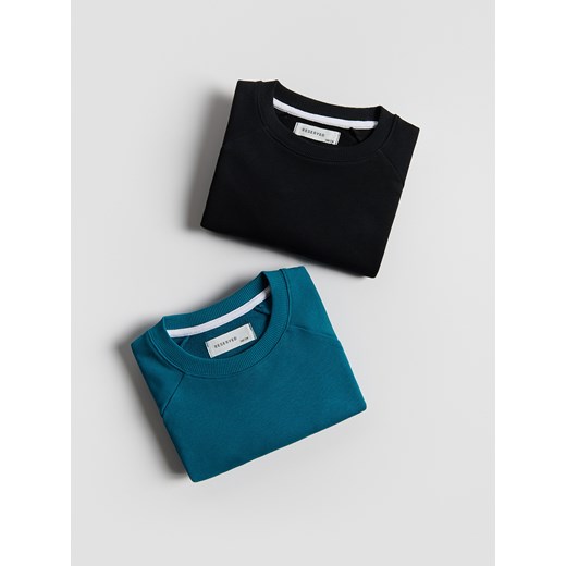 Reserved - Bawełniana bluza 2 pack - czarny ze sklepu Reserved w kategorii Bluzy chłopięce - zdjęcie 185778775