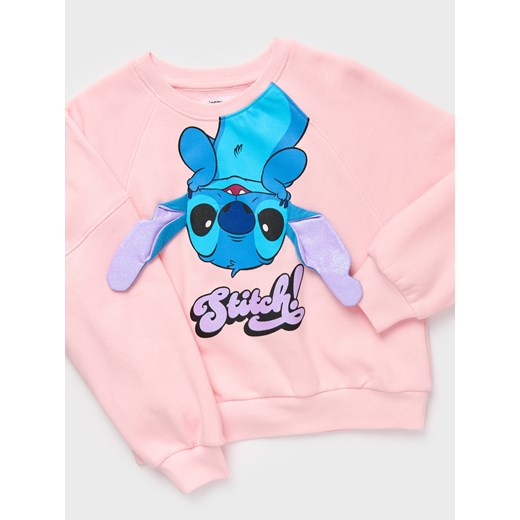 Sinsay - Bluza z elementami 3D Stitch - różowy Sinsay 134 (8-9 l) Sinsay