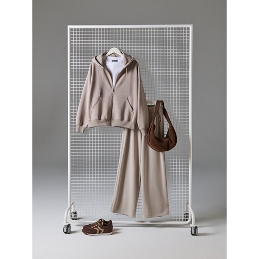 Sinsay - Bluza z kapturem - beżowy Sinsay M Sinsay