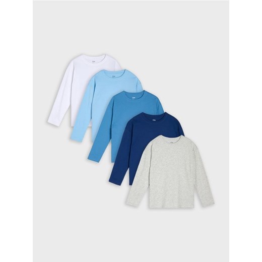 Sinsay - Koszulki z długimi rękawami 5 pack - biały ze sklepu Sinsay w kategorii T-shirty chłopięce - zdjęcie 185779395