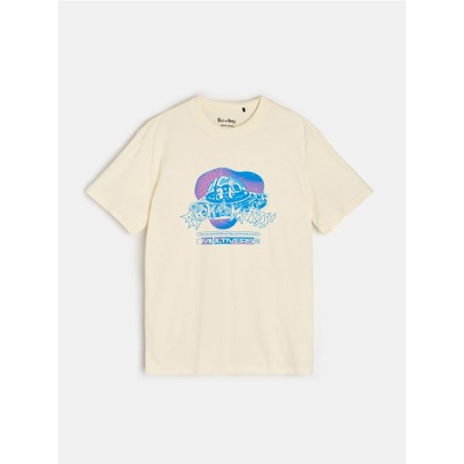 Sinsay - Koszulka z krótkim rękawem Rick & Morty - kremowy ze sklepu Sinsay w kategorii T-shirty męskie - zdjęcie 185779478