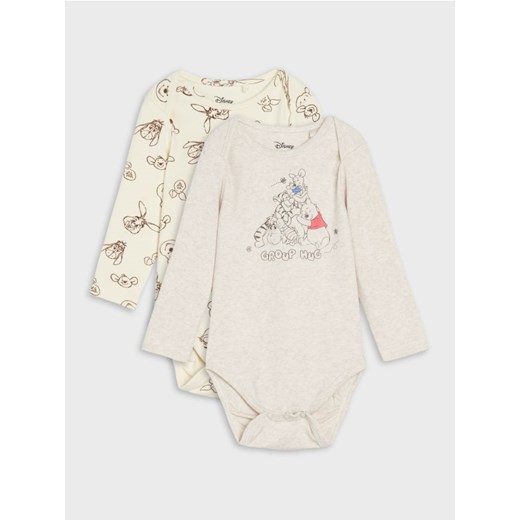 Sinsay - Body 2 pack Winnie the Pooh - kremowy - id: 802EM-01M - marki Sinsay - 185779498 Sinsay - Body 2 pack Winnie the Pooh - kremowy ze sklepu Sinsay w kategorii Body niemowlęce - zdjęcie 185779498