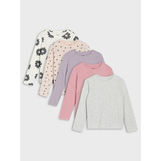 Sinsay - Koszulki z długimi rękawami 5 pack - wielobarwny Sinsay 140 (9-10 l) Sinsay