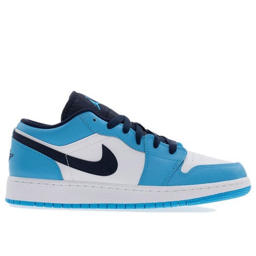 Buty młodzieżowe Air Jordan 1 Low 553560-144 - niebiesko-białe ze sklepu streetstyle24.pl w kategorii Buty sportowe dziecięce - zdjęcie 185779648