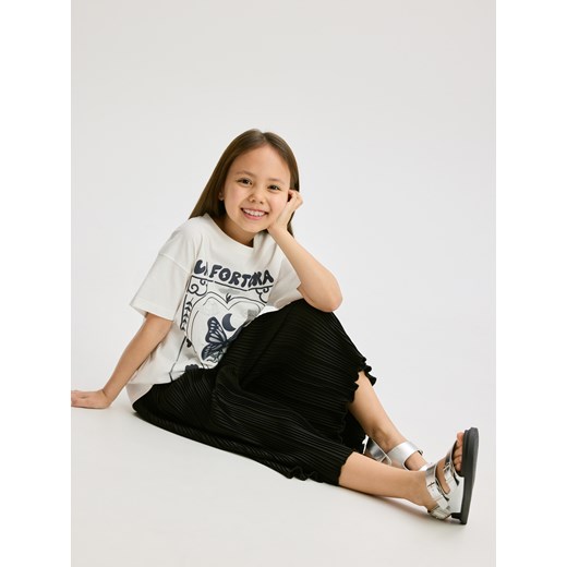 Reserved - Plisowane spodnie kuloty - czarny ze sklepu Reserved w kategorii Spodnie dziewczęce - zdjęcie 185780889